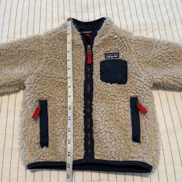 Patagonia Baby Toddler Retro-X cream sherpa fleece full zip lined jacket size 2T - Picture 9 of 9